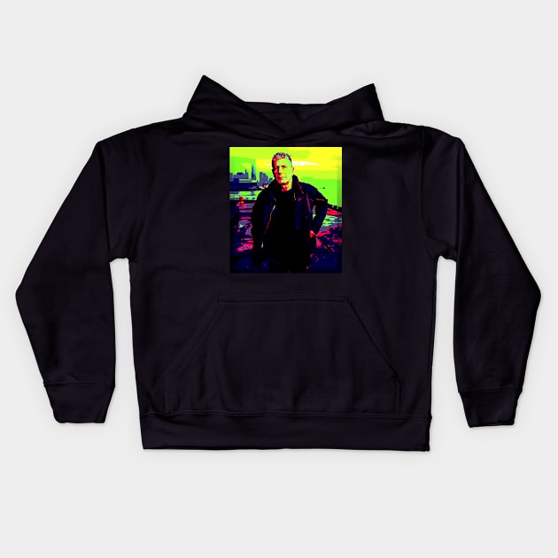 Bourdain WPAP art Kids Hoodie by ROJOLELE